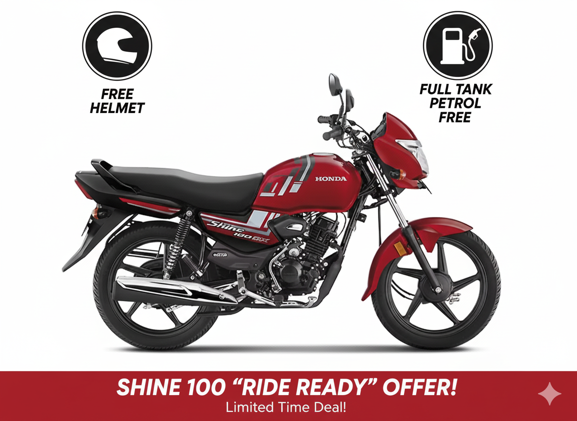 Free Helmet & Full Tank Petrol